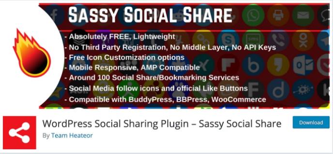 Sassy Social Share WordPress